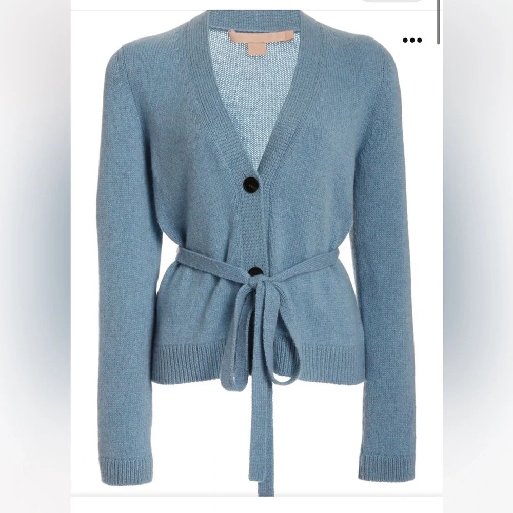 NWT Samira Belted Cashmere Cardigan By Brock Collection NAVY COLOR small - Picture 3 of 7
